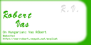 robert vas business card
